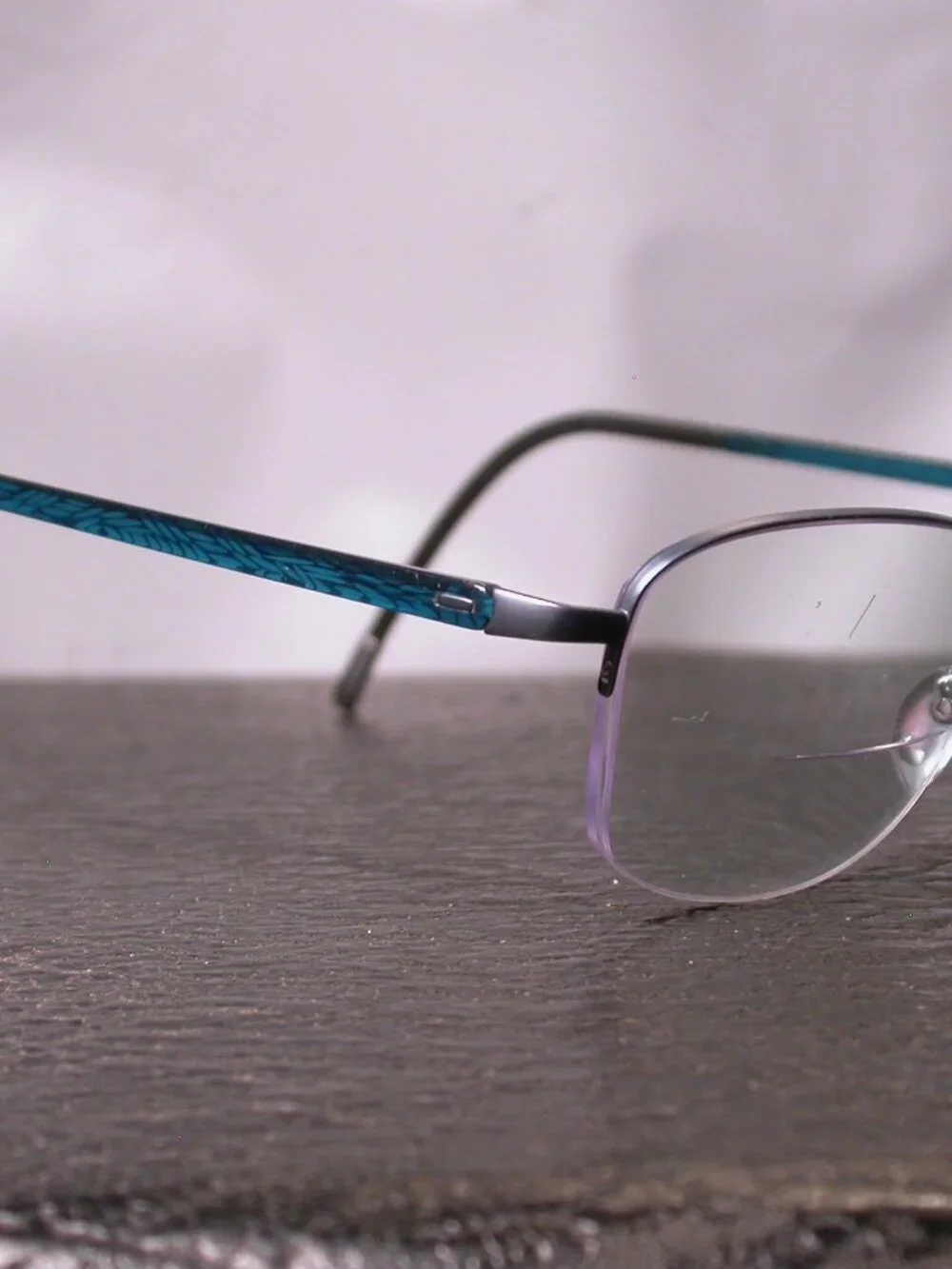 Silhouette Titan Frameless Blue Clear Silver Eyeglasses Made in Austria